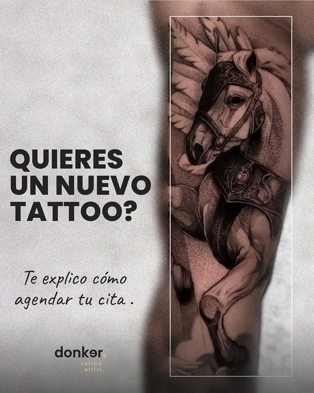 Caballo de guerra, dotwork